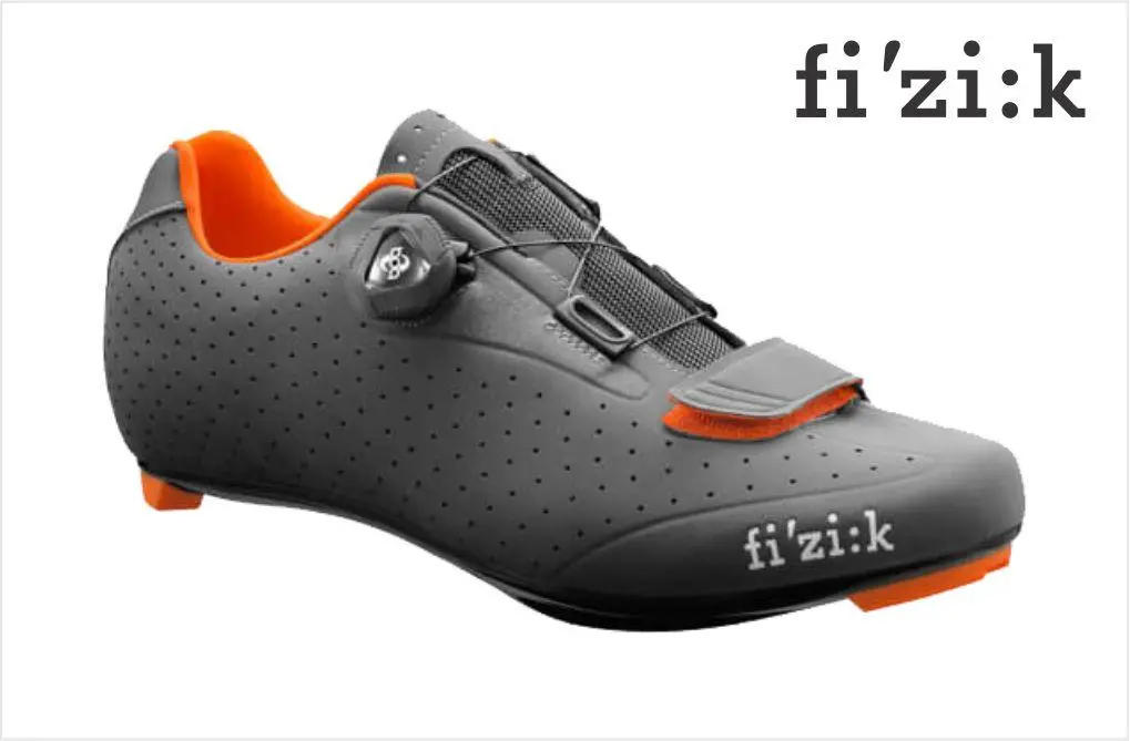Fizik R5b Uomo Boa Road Cycling Shoes - Grey/Orange 1