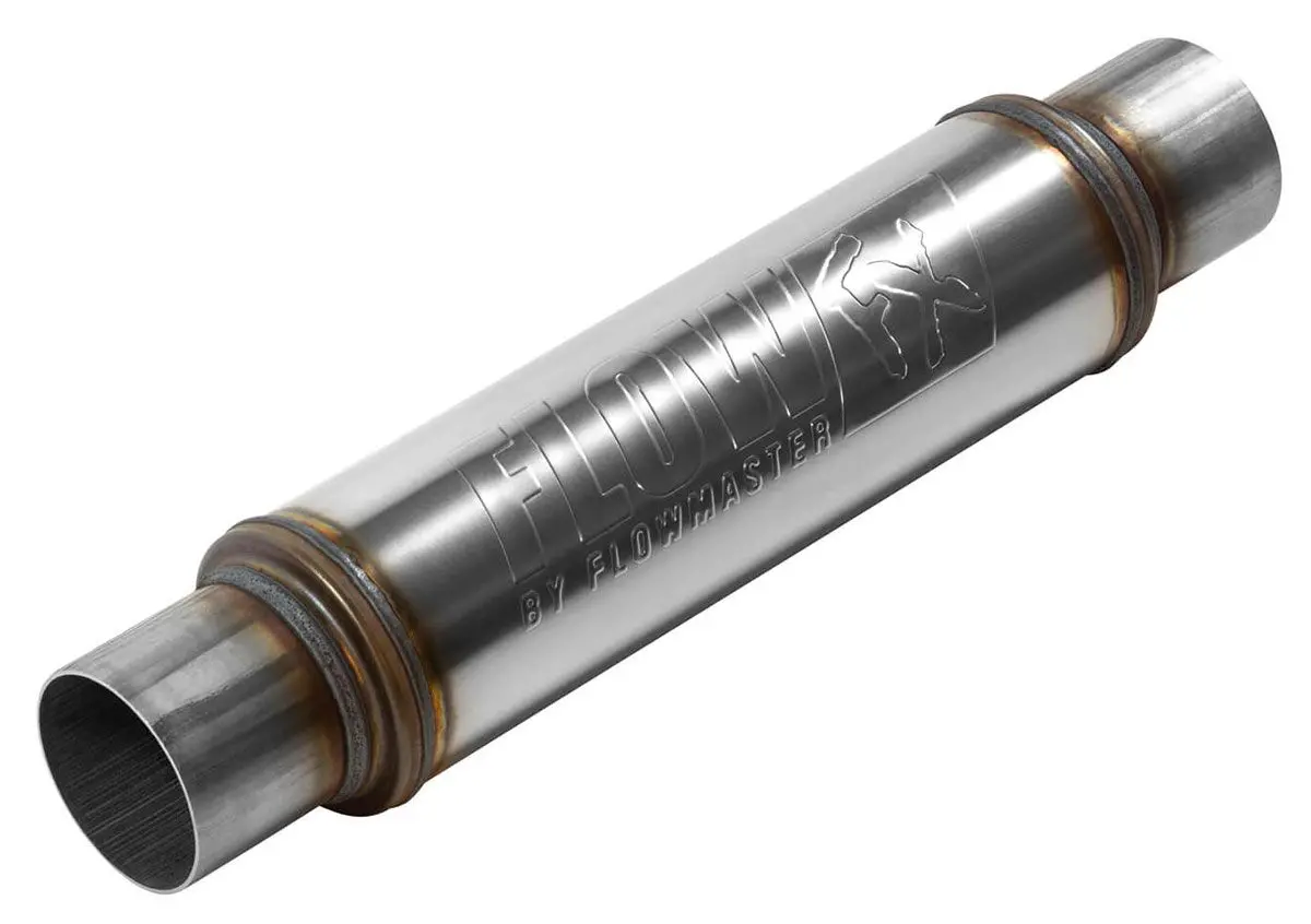 Flowfx Flo71419 Performance Muffler – Straight-Through Stainless Steel Exhaust Silencer 1