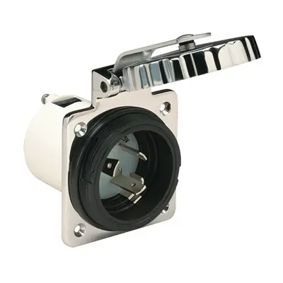 Marinco / Stainless Steel Power Inlet - 30 Amp Marinco  125V (303Ssel-B) 1