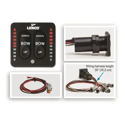 Lenco Marine, Inc. / Led Indicator (All-In-One) Integrated Tactile Switch Kits (15171-001) Switch Led 12/24V Dl/Actl 1