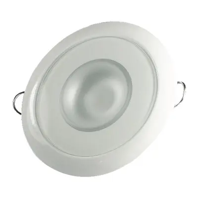 Lumitec 113128 Mirage - Flush Mount Down Light - Glass Finish/White Bezel - 3-Color Red/Blue Non-Dimming With White Dimming 1