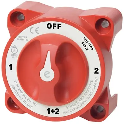 Blue Sea Systems / E-Series Selector Battery Switch With Afd 9002E Btry Swtch Eselect W/Afd 1