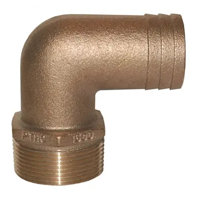 Groco / Pthc - 90° Standard Flow Bronze Pipe To Hose Fittings 1