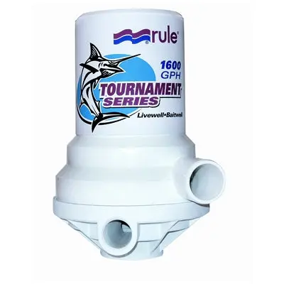 Rule / Tournament Series Livewell Pump (209Fd) Aerator Pump 12V 1600Gph Dual Port 1