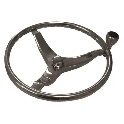 Marpac / Stainless Steel Steering Wheels With Control Knob (7-0689) Steering Wheel Ss W/Knob 13" No Nut 1