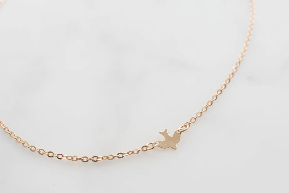 Gold Bird Necklace 1