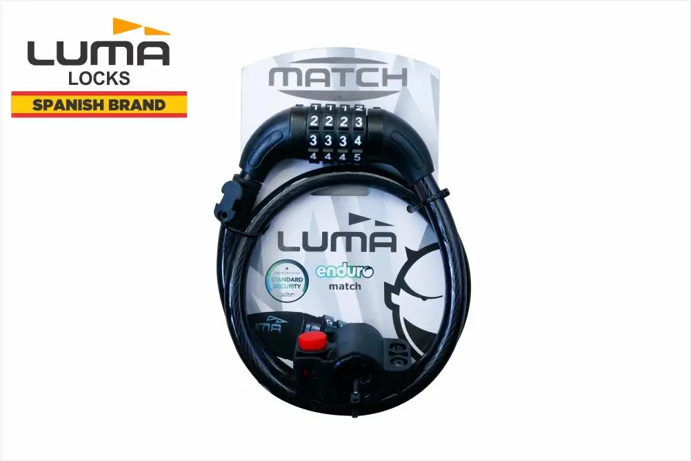 Luma Enduro Cable Match Cycle Lock 12Mm X 80Cm Black 1
