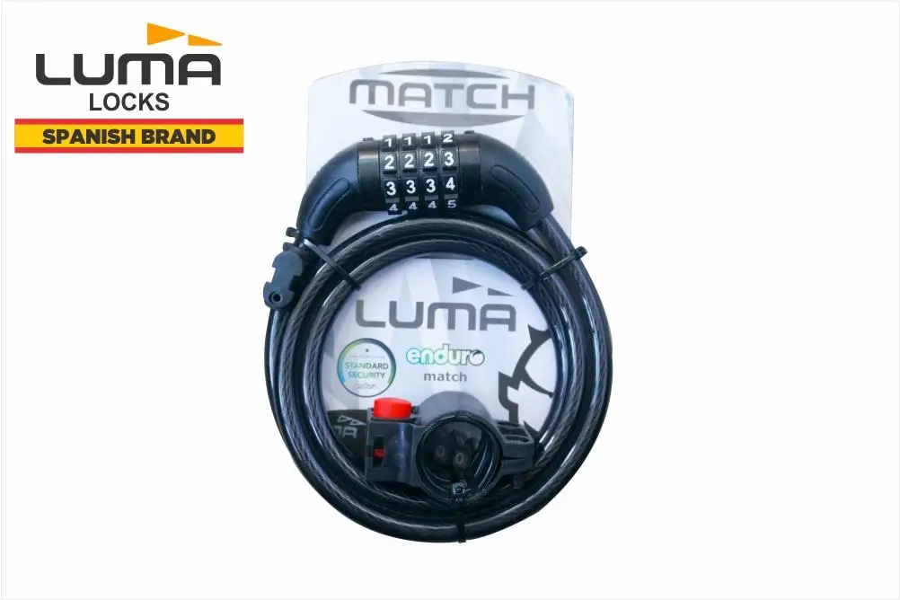 Luma Enduro Spiral Match Cycle Lock 08 X 150Cm Black 1