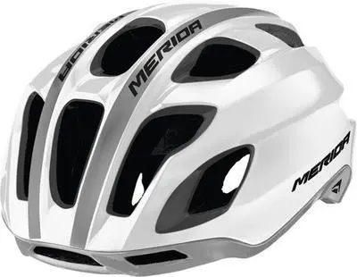 Merida Team Race Ar3 Cycle Helmet | Glossy White Grey 1