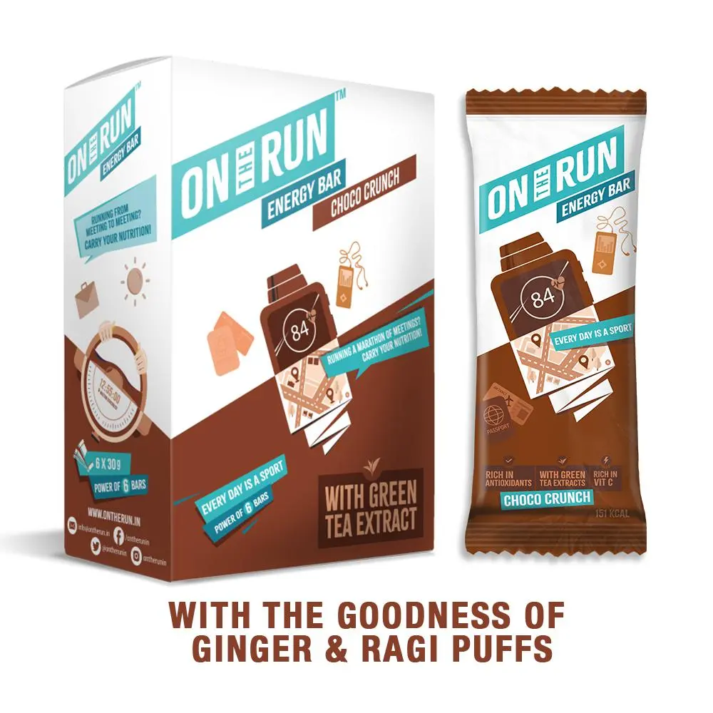 Ontherun Choco Crunch, Box Of 6 Bars 1