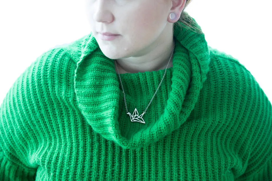 Origami Crane Necklace 1
