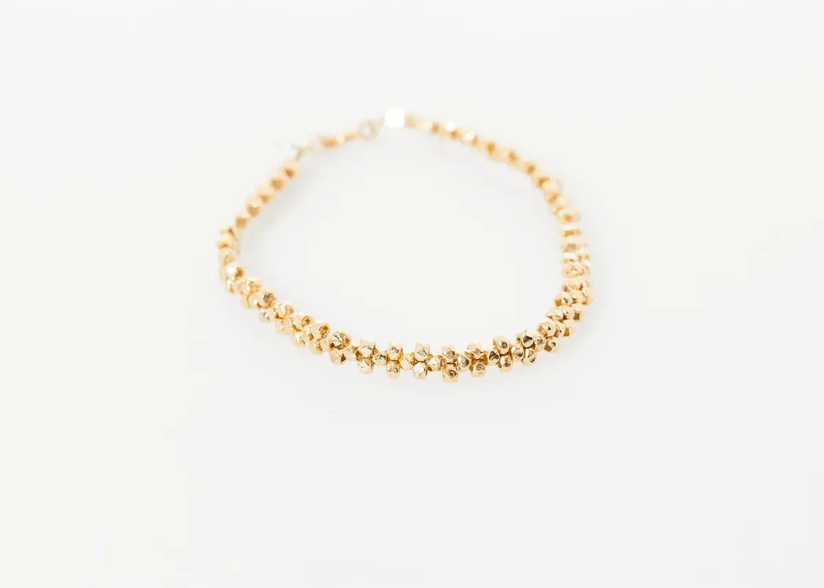 Lane Bead Bracelet In Gold Brass 1