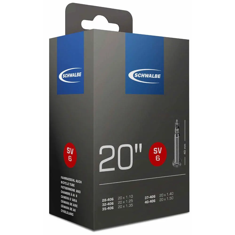 Schwalbe 20 Tube Sv6 20 X 090 150 Presta Valve 1
