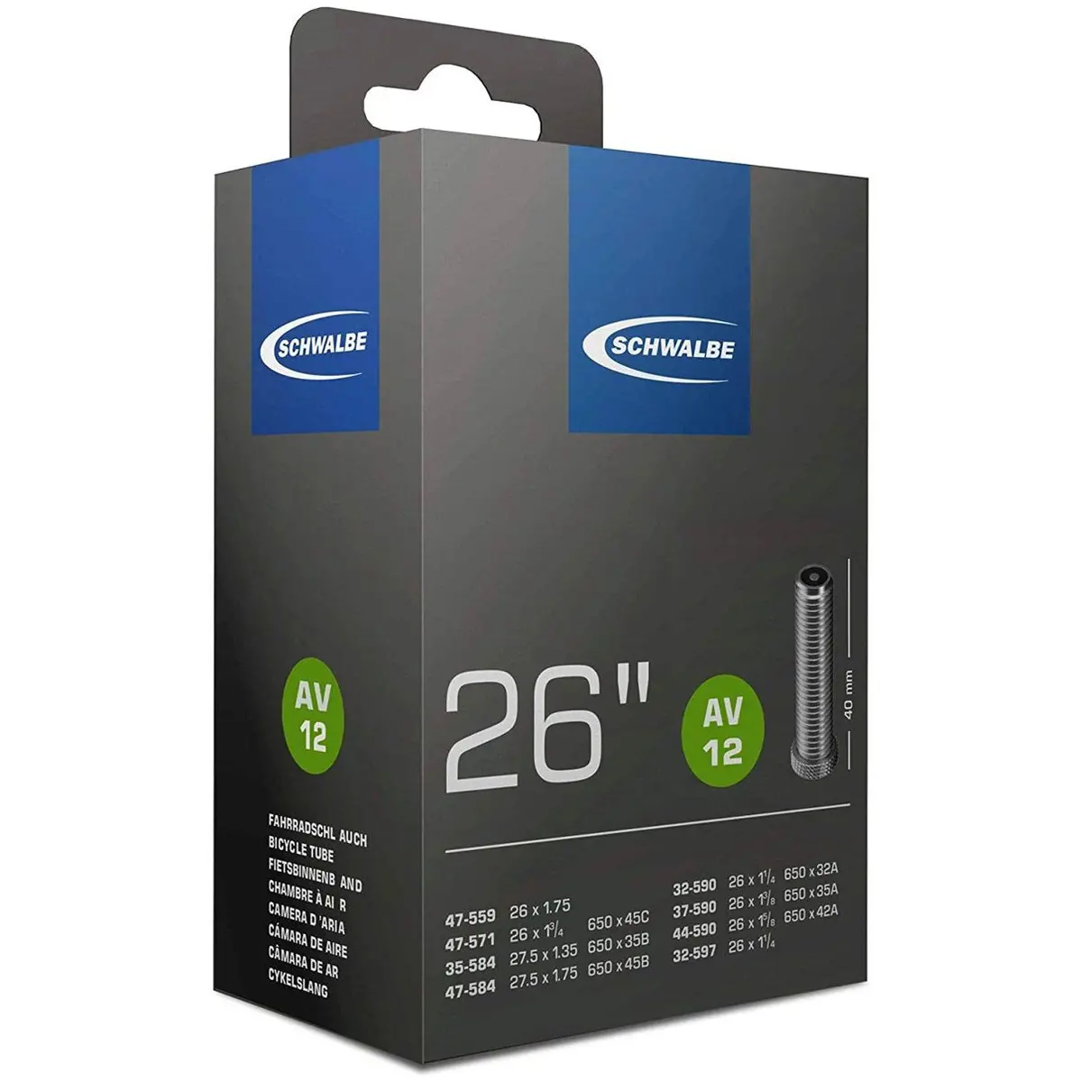 Schwalbe Mtb Tube Av12 275 X 130 175 Shrader Valve 1