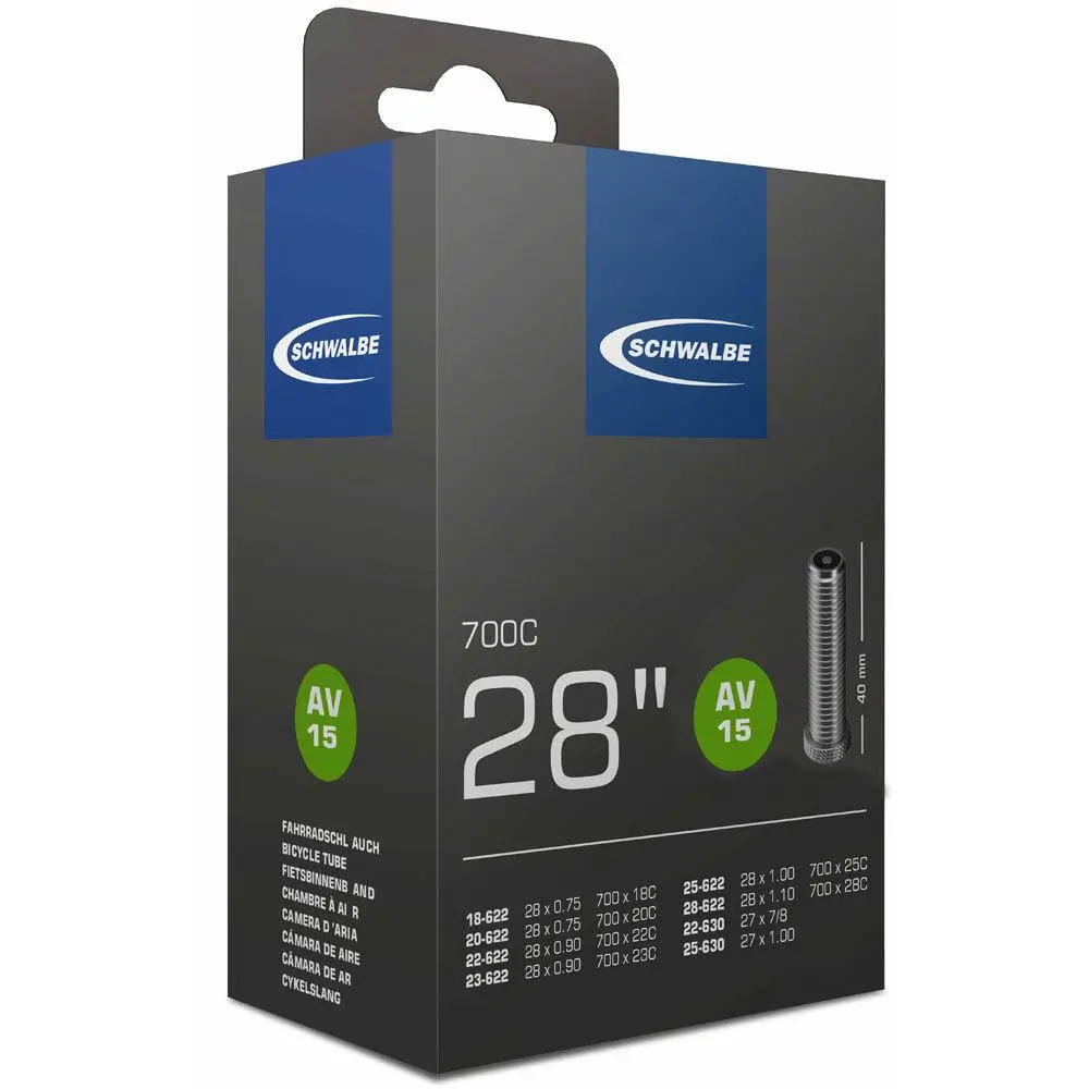 Schwalbe Road Tube Av15 700 X 18C 28C 40Mm Schrader Valve Tube 1