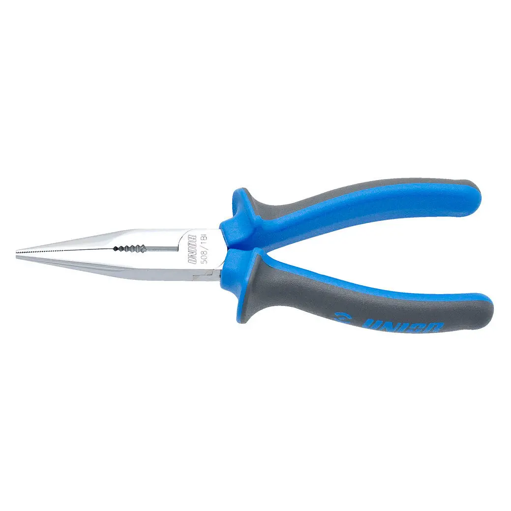 Unior Long Nose Pliers With Side Cutter And Pipe Grip - Straight 1