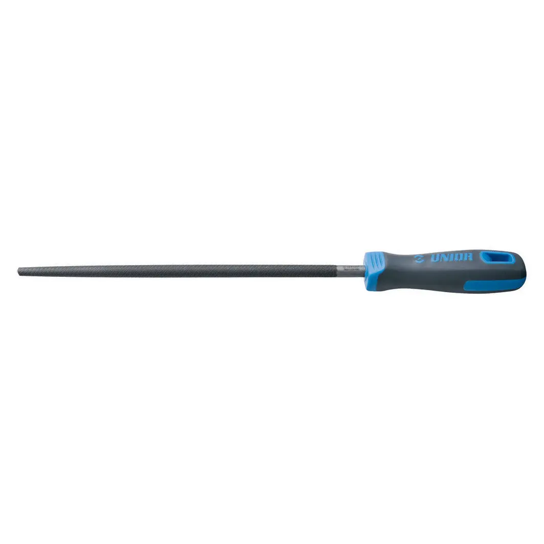 Unior Round File With Handle, Bastard 200 1