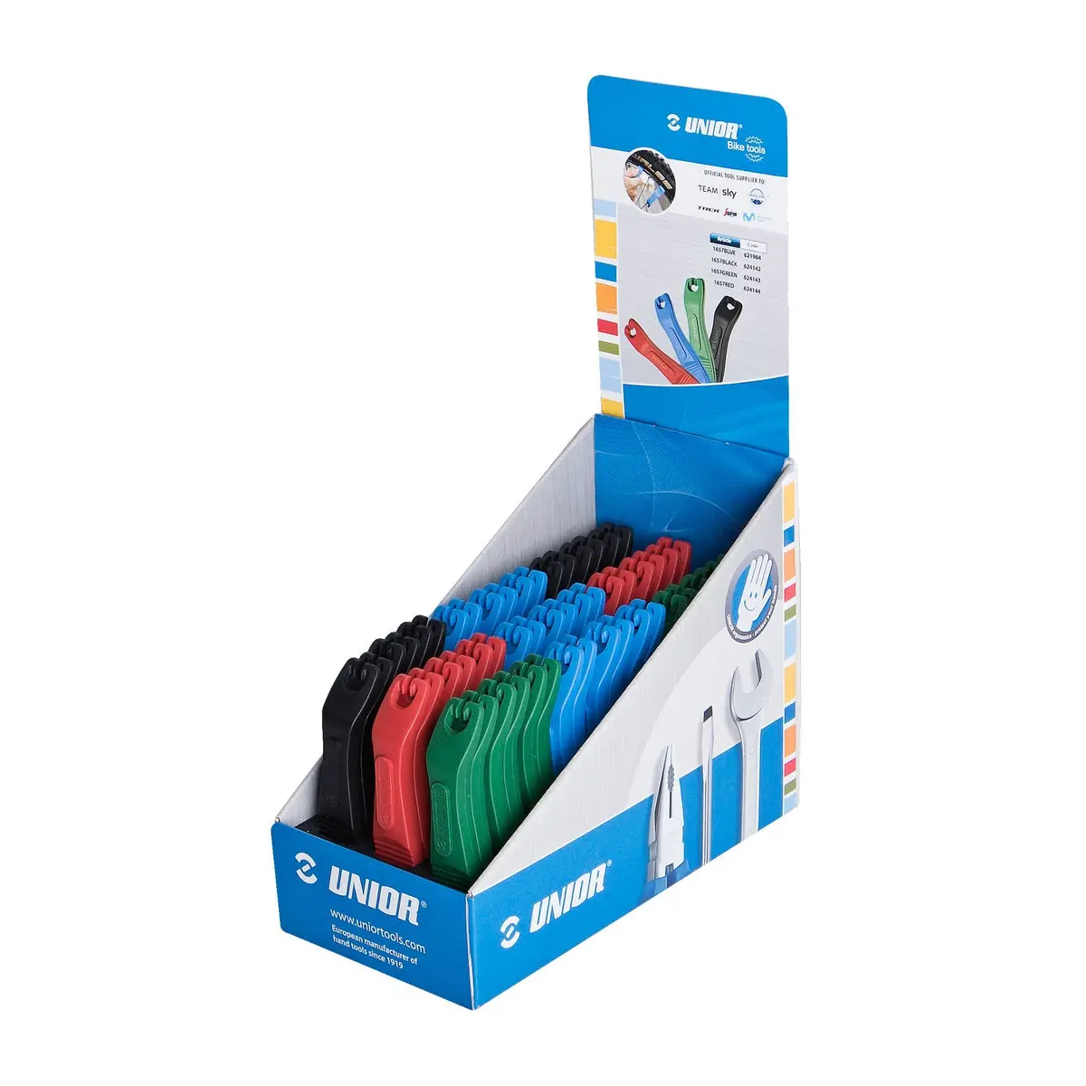 Unior Set Of Tire Levers In A Box, 27 Pairs 27 Pcs 1