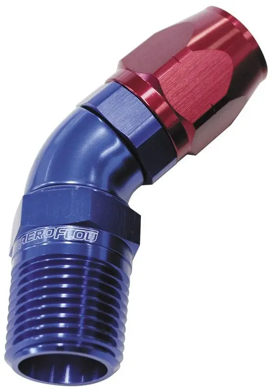 Af528-12-12 45° Male Npt To -12An Full-Flow Swivel Hose Fitting – Stainless Steel 1