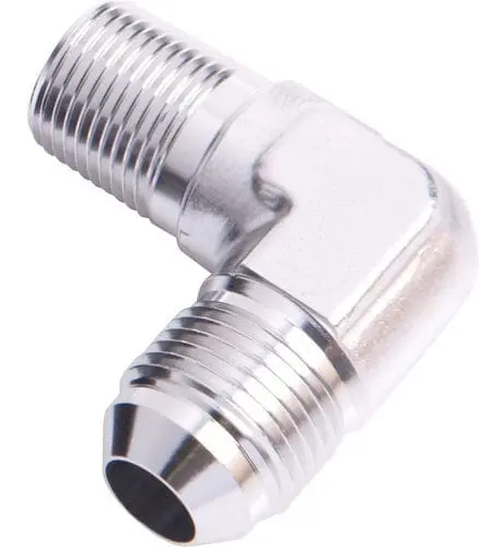 90° Npt To Male Flare Adapter – 3/8" Npt To -6An (Af822-06-06S) 1