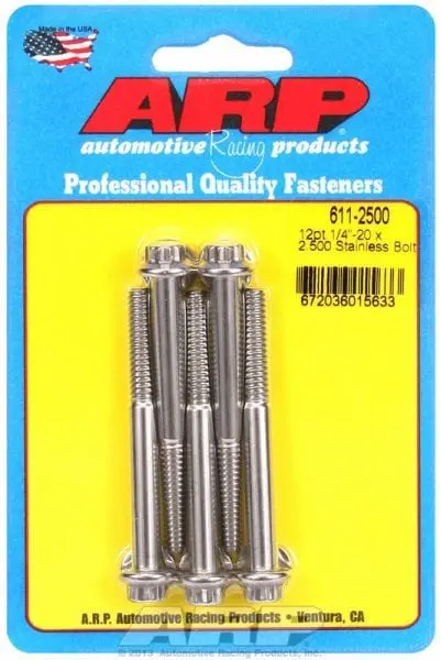 Five-Piece 12-Point Stainless Steel Bolt Kit (Ar611-2500) 1