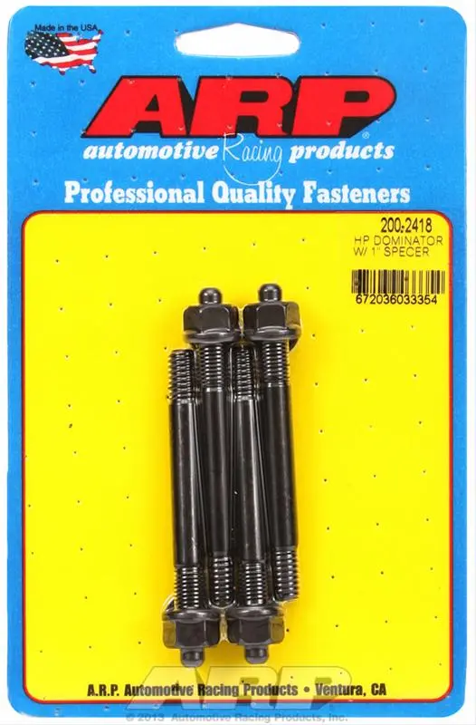 Arp 200-2418 Carburetor Stud Kit – Heat-Treated Alloy Steel, 3/8"-24 Thread 1