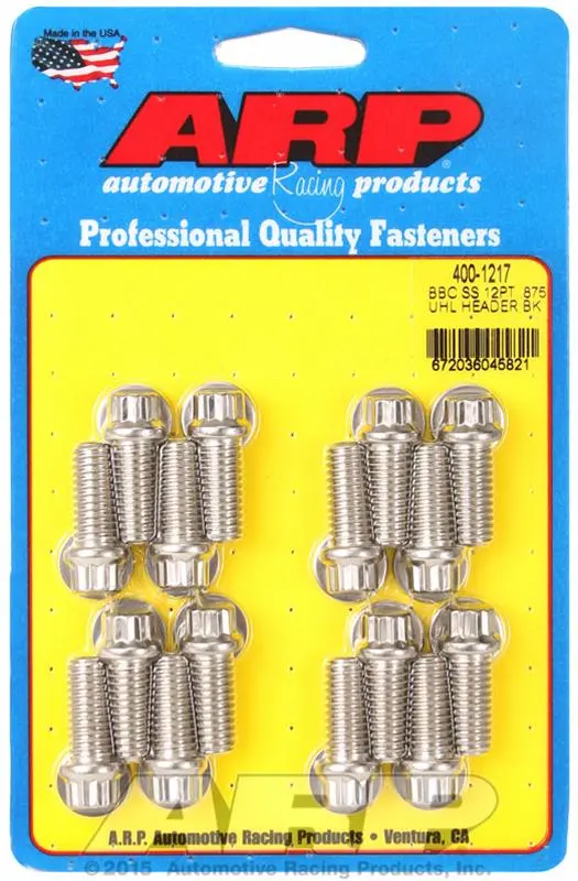 Arp Header Bolt Kit – Stainless Steel Fasteners For Exhaust Manifold Installation 1