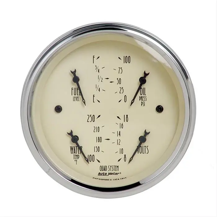 Autometer 1814 Antique Beige Analog Gauge Kit – Classic Styling, Modern Accuracy 1