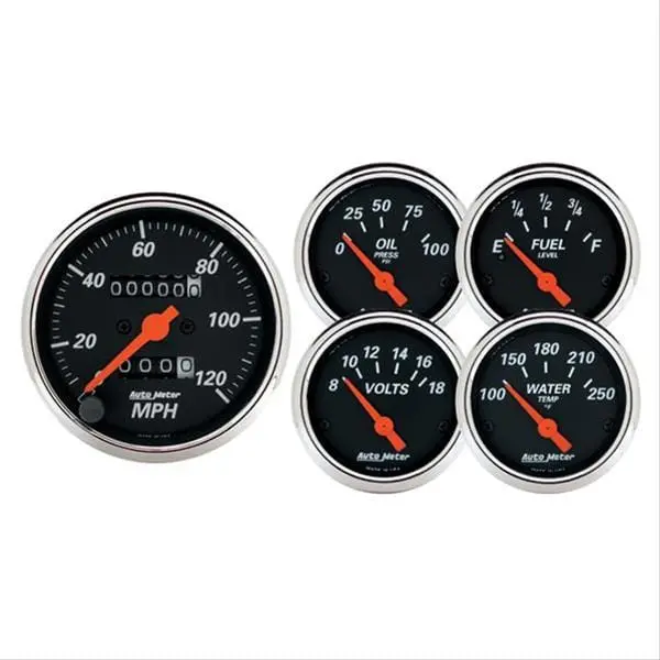 Autometer 1420 Designer Black Analog Gauge Kit 1
