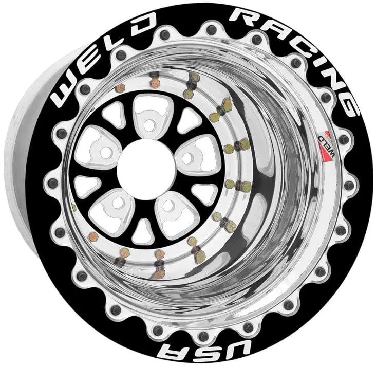 V-Series Ultra Lightweight 15X8" Black Center Single-Beadlock Wheel 1
