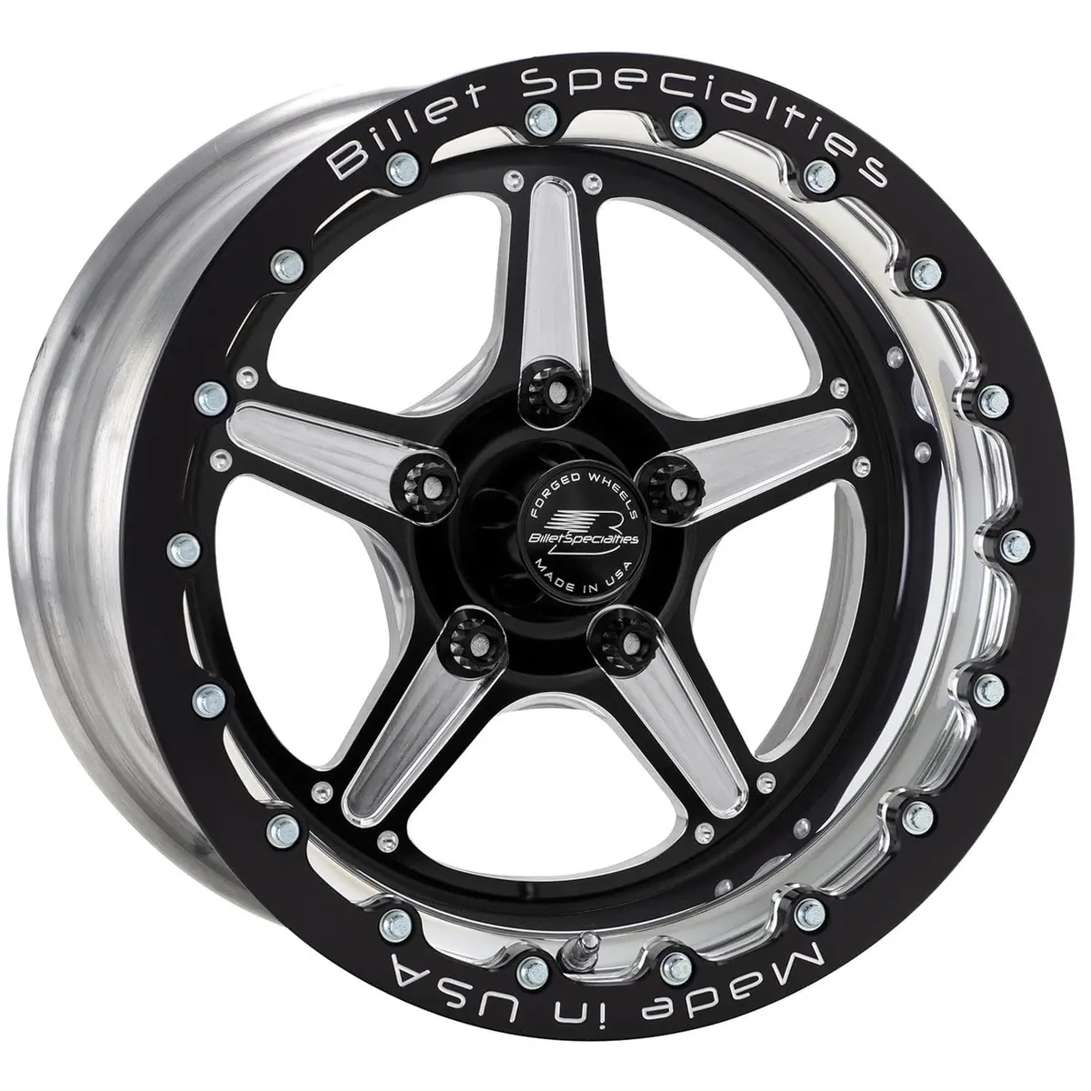 Billet Specialties Brsb23512L6545 Street Lite Black Beadlock Wheel – 15X10" 1