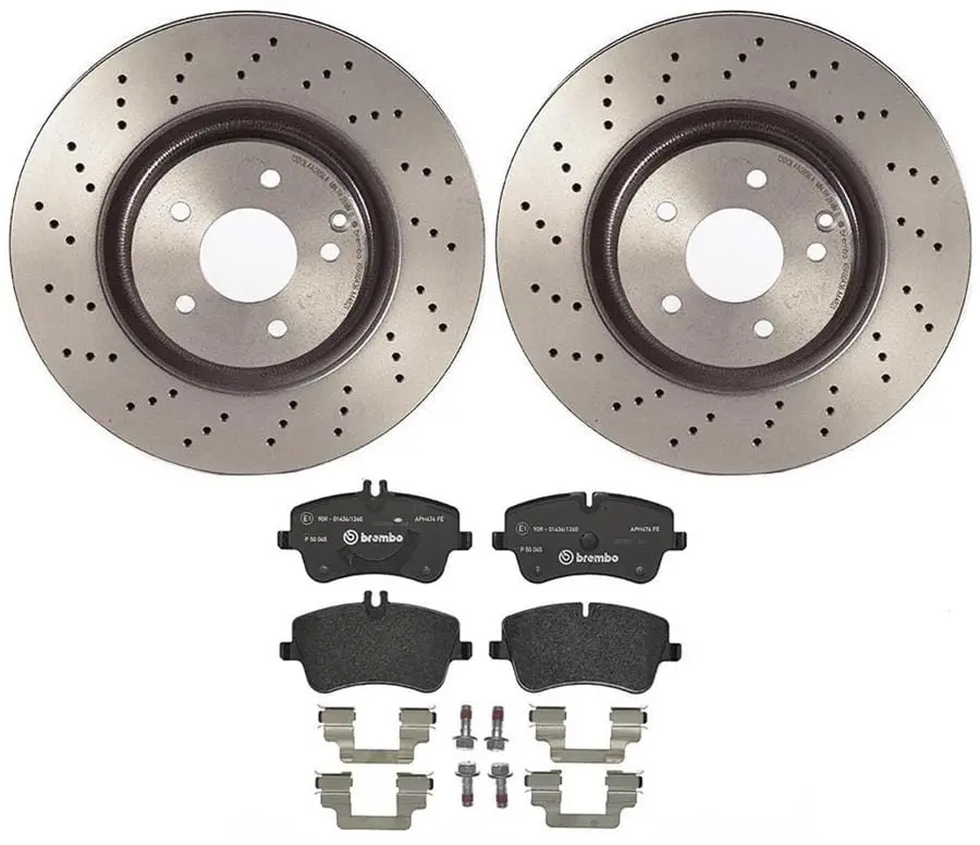Brembo Kt04073 Brake Kit – Drilled & Slotted Rotors With Performance Pads 1