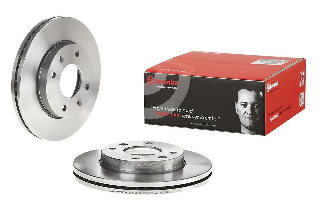 Brembo 09.9555.20 Uv-Coated Premium Brake Rotors – Drilled & Slotted 1