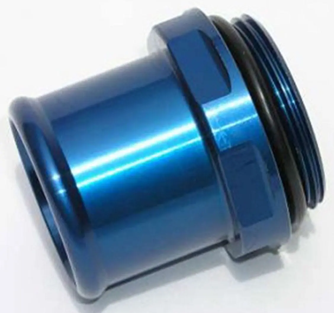 Blue-Anodized Water Neck Fitting – 1-1/2" Hose Id, Compact Design, Mzwn0032B 1