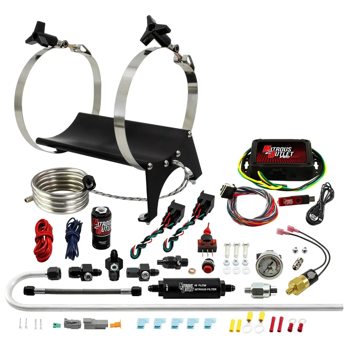 Nitrous Outlet Universal Nitrous Accessory Kit – Hose, Fittings, And Mounting Hardware 1
