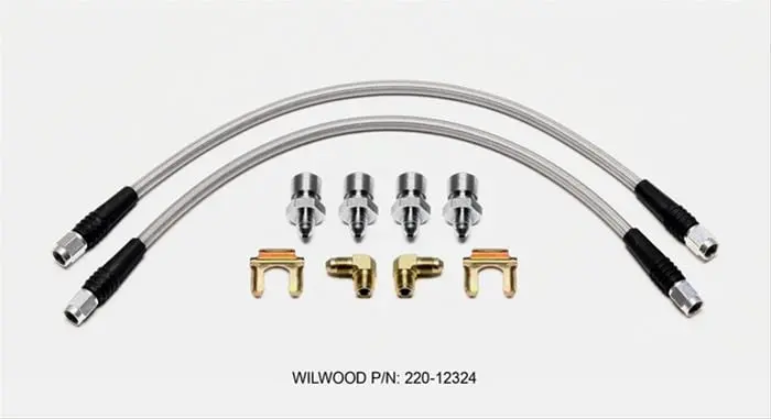 Wilwood 220-12296 Brake Flexline Hose Kit – Stainless Braided, Dot Compliant 1